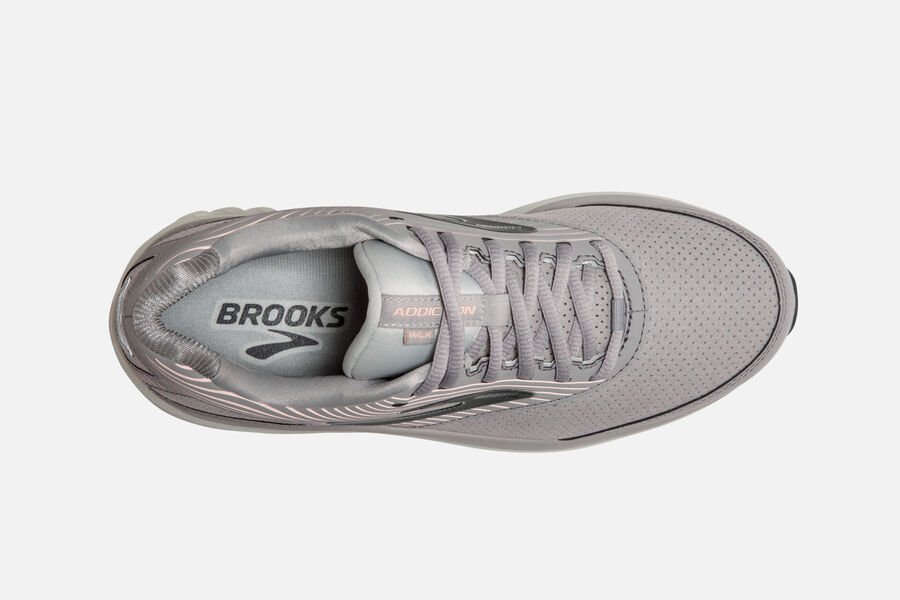 Brooks Running Shoes - Addiction Walker Suede Womens - Grey - KIU-360192